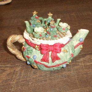 Miniature tea set Christmas Tree pot 1996